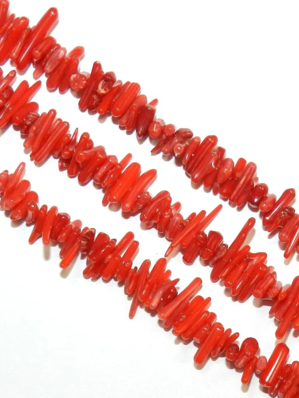 Red Bamboo Coral Gemstone Beads Small 5mm - 14mm Fine-Tip Cupolini 15